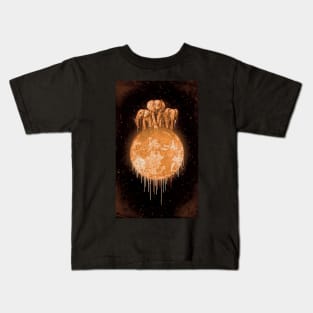 ELEPHANTS ON MOON (VARIANT) HONEY Kids T-Shirt